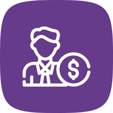 Arka Satır Yuvarlak Köşe Basit Simge, Vektör Resimleri