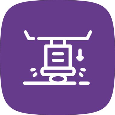 vektör lcd simgesi illüstrasyonu