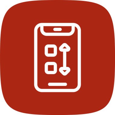 Satır Yuvarlak Köşesini Uygular Basit Simge, Vektör Resimleri