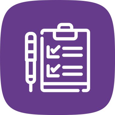 Kontrol listesi simgesi vektör illüstrasyonu