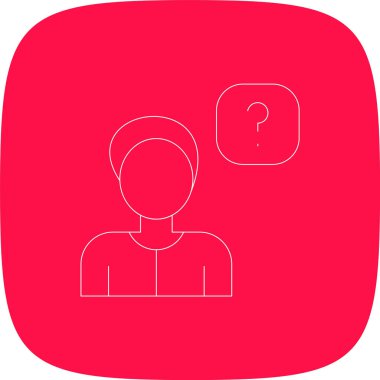 Vücut Dili Çizgisi Yuvarlak Köşeli Basit Simge, Vektör Resimleri