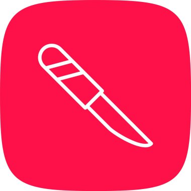 Neşter Çizgisi Yuvarlak Köşesi Basit Simge, Vektör Resimleri