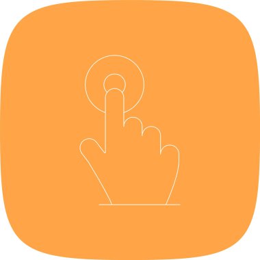 Hassas Çizgi Yuvarlak Köşeli Basit Simge, Vektör Resimleri