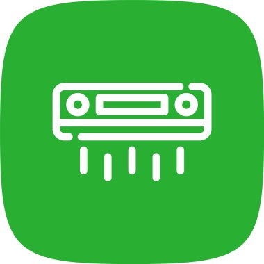 Klima Hattı Yuvarlak Köşeli Basit Simge, Vektör Resimleri