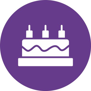 Kek. Web simgesi basit illüstrasyon