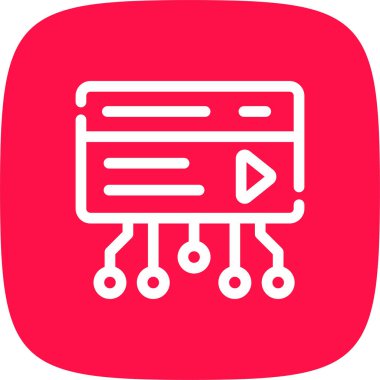 Elektronik Kredi Kartı Hattı Yuvarlak Köşeli Basit Simge, Vektör Resimleri