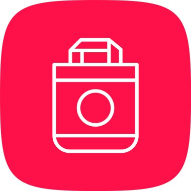 Torba Hattı Yuvarlak Köşeli Basit Simge, Vektör Resimleri