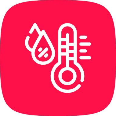 Nem Hattı Yuvarlak Köşe Basit Simge, Vektör Resimleri