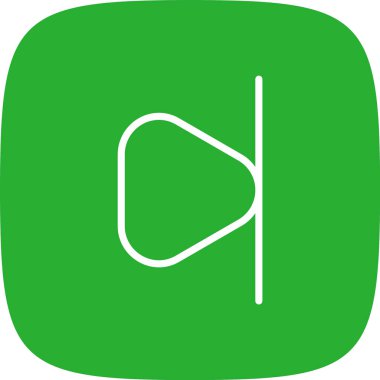 Sonraki Satır Yuvarlak Köşe Basit Simge, Vektör İllüstrasyonu