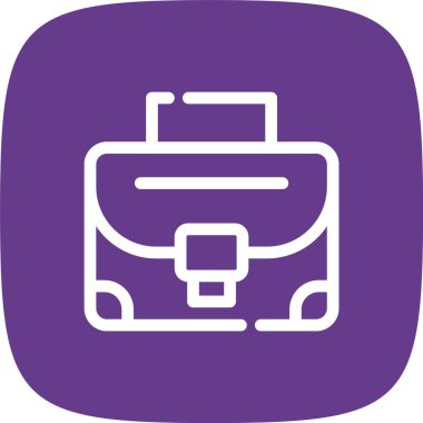 vektör evrak çantası simgesi, basit vektör illüstrasyonu