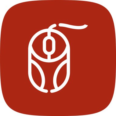 Fare Çizgisi Yuvarlak Köşesi Basit Simge, Vektör Resimleri