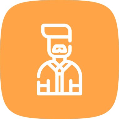 Steteskoplu doktor adam, web simgesi, illüstrasyon, vektör