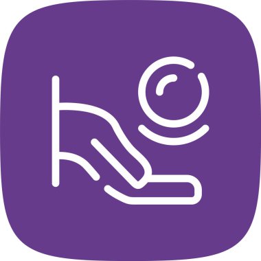 Telekinezi Hattı Yuvarlak Köşeli Basit Simge, Vektör Resimleri