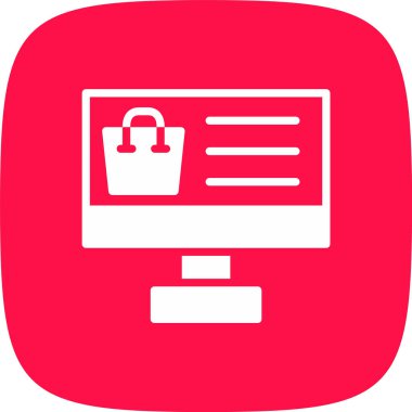 Alışveriş. Web simgesi basit illüstrasyon