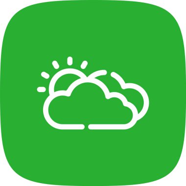 bulut basit simgesi, vektör çizim