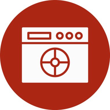 makine vektör simgesi modern basit illüstrasyon