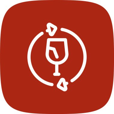 şarap cam ikonu vektör illüstrasyonu