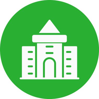 Bina. Web simgesi basit illüstrasyon