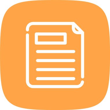 Belge Satırı Yuvarlak Köşesi Basit Simge, Vektör Resimleri