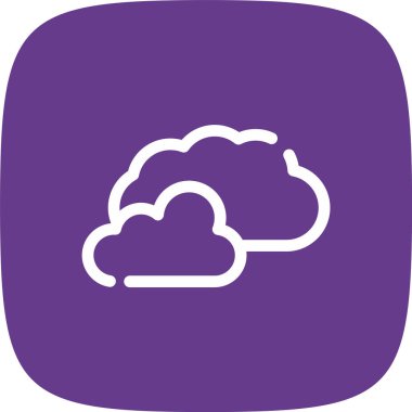 Eşsiz Bulut Vektör Satırı Simgesi