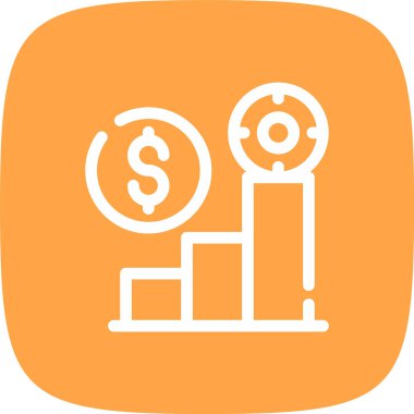 Dolar. Web simgesi basit illüstrasyon