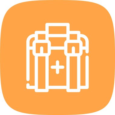 sırt çantası simgesi vektör illüstrasyonu