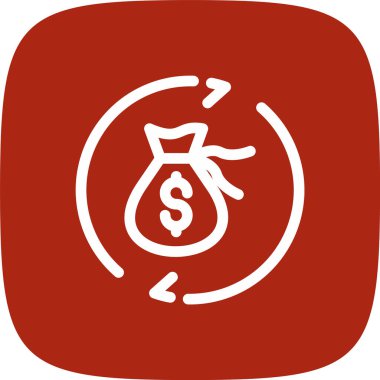 Venture Exchange Line Round Corne Basit Simge, Vektör Resimleri