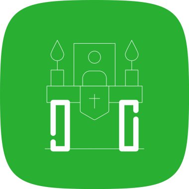 Fotoğraf Çizgisi Yuvarlak Köşesi Basit Simge, Vektör İllüstrasyonu