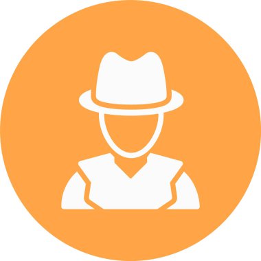 Avatar Adam. Web simgesi basit illüstrasyon