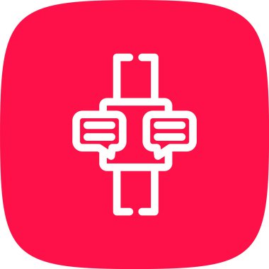 Kırmızı bir simgenin vektör illüstrasyonu