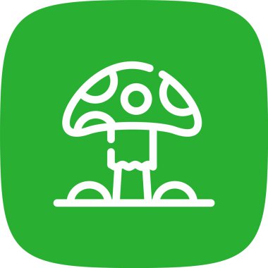 Kişisel ve ticari kullanım için mantar vektör simgesi simgesi vektör çizimi..