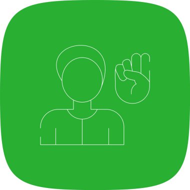 Motivasyon Çizgisi Yuvarlak Köşeli Basit Simge, Vektör Resimleri