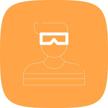 Soygun Hattı Yuvarlak Köşesi Basit Simge, Vektör Resimleri