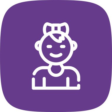 güzel dişi avatar vektör simgesi