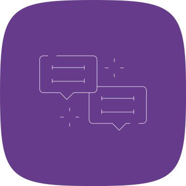 Sohbet Hattı Yuvarlak Köşe Basit Simge, Vektör Resimleri