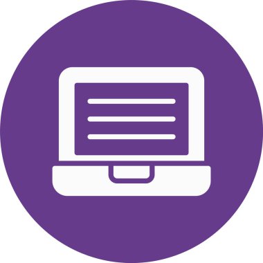 Dizüstü bilgisayar simgesi vektör çizimi