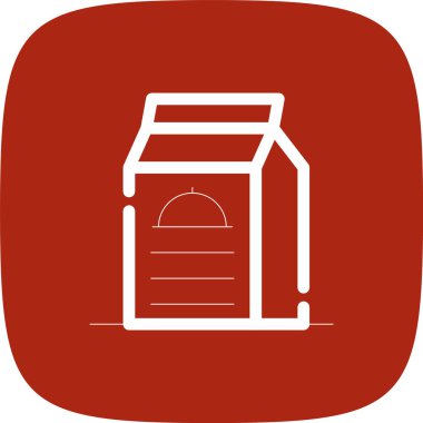 Önceden paketlenmiş Gıda Hattı Köşesi Basit Simge, Vektör Resimleri