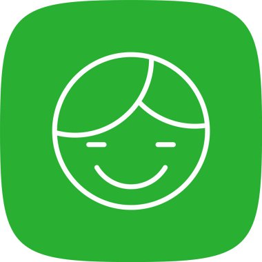 Bebek Hattı Yuvarlak Köşesi Basit Simge, Vektör İllüstrasyonu