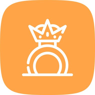 Taç simgesi soyut bir grupta izole edildi