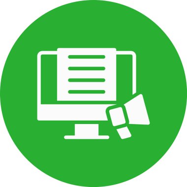 Monitör. Web simgesi basit illüstrasyon