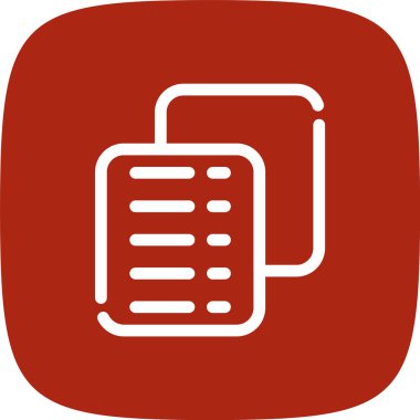 Satır Yuvarlak Köşesi Basit Simge, Vektör Resimlerini Çoğalt