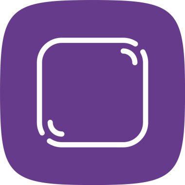 Kare Satır Yuvarlak Köşesi Basit Simge, Vektör Resimleri