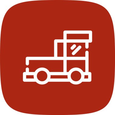 dağıtım kamyonu vektör simgesi