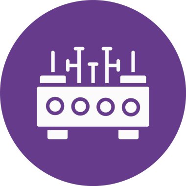 Benzin istasyonu simgesinin vektör illüstrasyonu