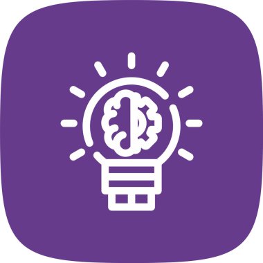 İnovasyon Çizgisi Yuvarlak Köşe Basit Simge, Vektör Resimleri