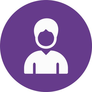 Soyut arkaplanda kullanıcı simgesi izole edildi