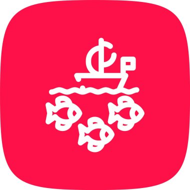 Bir gemi simgesinin vektör çizimi