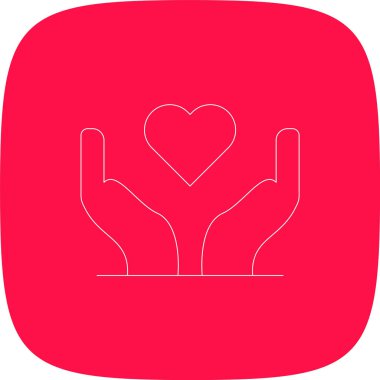 Kişisel Bakım Hattı Yuvarlak Köşesi Basit Simge, Vektör İllüstrasyonu