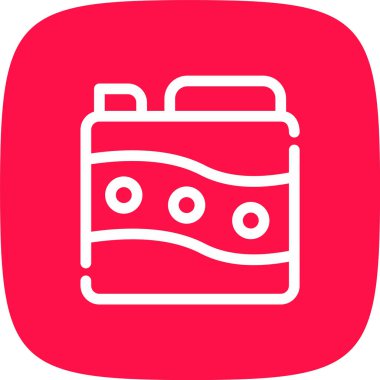 Deterjan Çizgisi Yuvarlak Köşeli Basit Simge, Vektör Resimleri