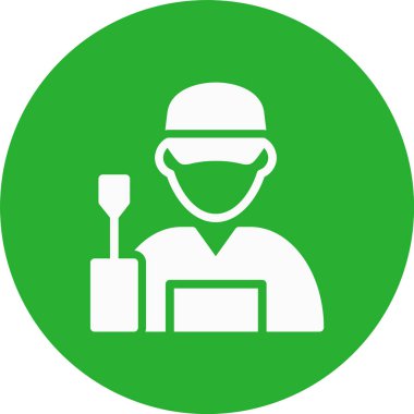 İşçi simgesinin vektör illüstrasyonu